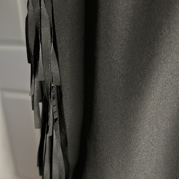 Kenzie Sz S Sleeveless Black Dress w/Fringe - Picture 3 of 9